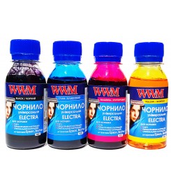 Комплект чорнил WWM ELECTRA для Epson L B XP S SX C CX BX T TX P PX RX WF Brother 4x100г. ELECTR.SET42