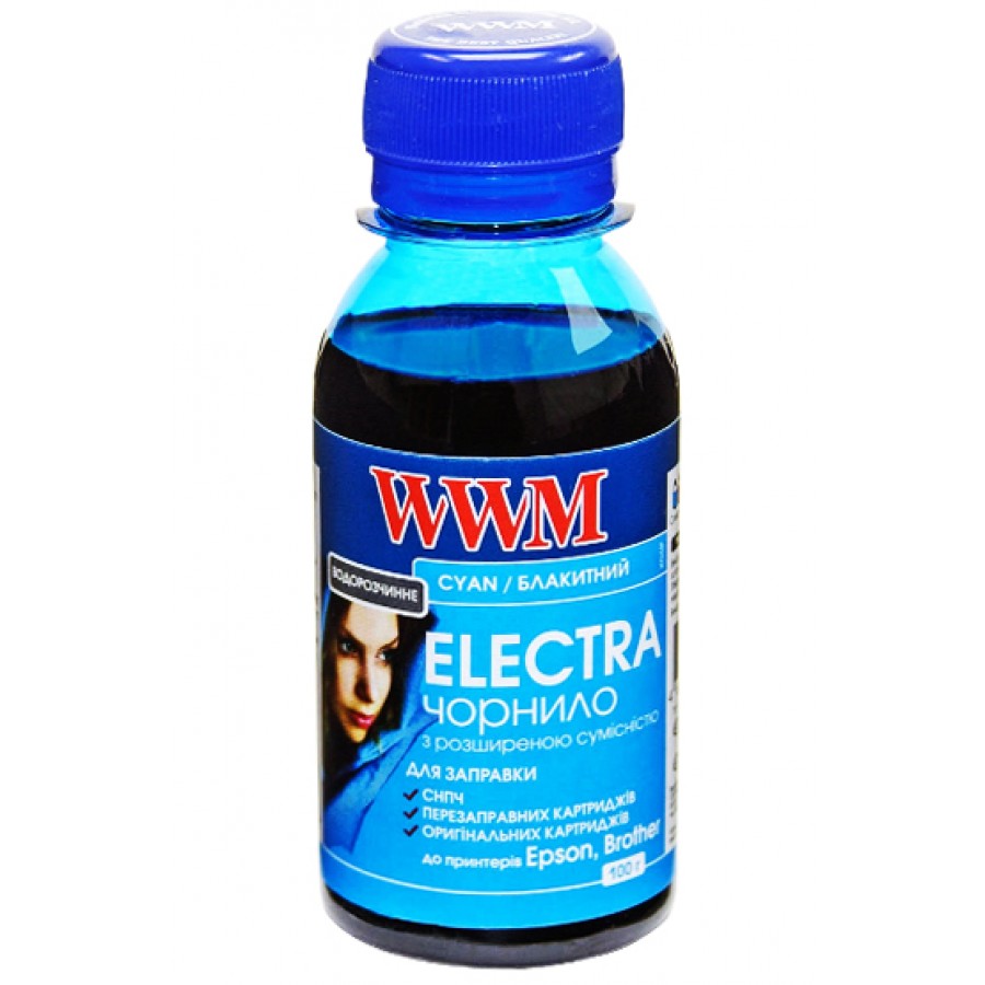 Чорнила WWM ELECTRA  для Epson 100г. Cyan Водорозчинні / EU/C-2 з швидкою доставкою