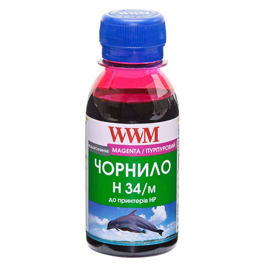 Чернила WWM для HP №22 / 121 / 122  Водорастворимые Magenta 100г  (H34/M-2) з швидкою доставкою