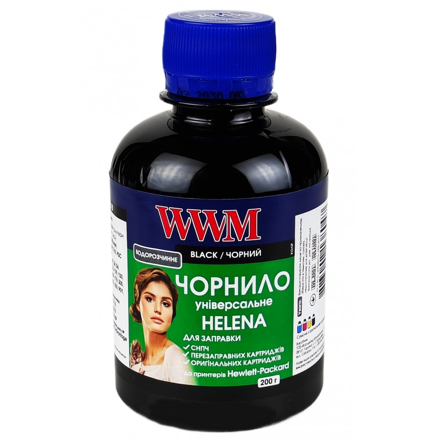 Чернила, краска WWM Helena для HP Black Водорастворимые 200 грамм HU/B с быстрой доставкой