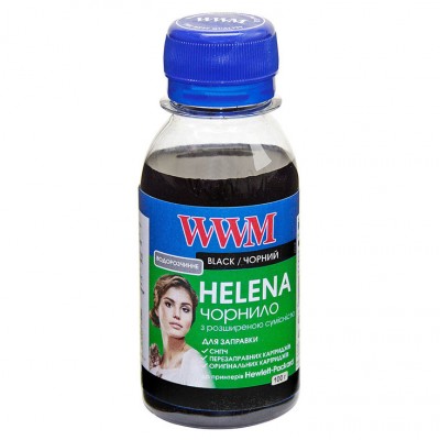 Чернила (Краска) WWM HELENA для HP Black (Черный) Водорастворимые (Водные) 100 г. (HU/B-2)