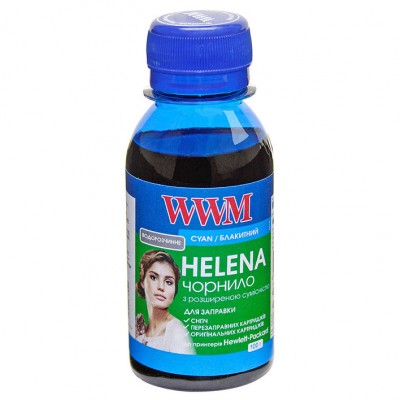 Чернила (Краска) WWM HELENA для HP Cyan (Синий) Водорастворимые (Водные) 100 г. (HU/C-2) Чернила (Краска) WWM HELENA для HP Cyan (Синий) Водорастворимые (Водные) 100 г. (HU/C-2)