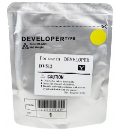 Девелопер DV512 Konica Minolta Bizhub C221 / C224 / C364 / C454 / C554 / C7822 Yellow 600K / DV512-210Y