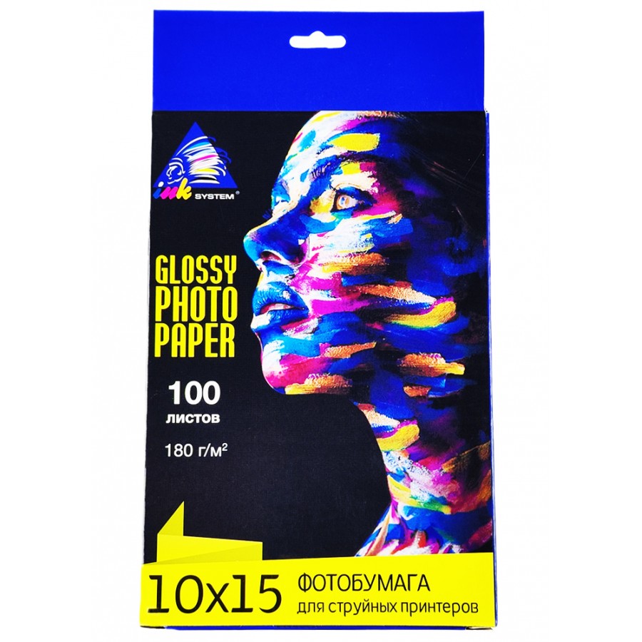 Фотобумага INKSYSTEM глянцевая 180 г/м кв, 10см x 15см, 100 л. IG180.100.8298 с быстрой доставкой