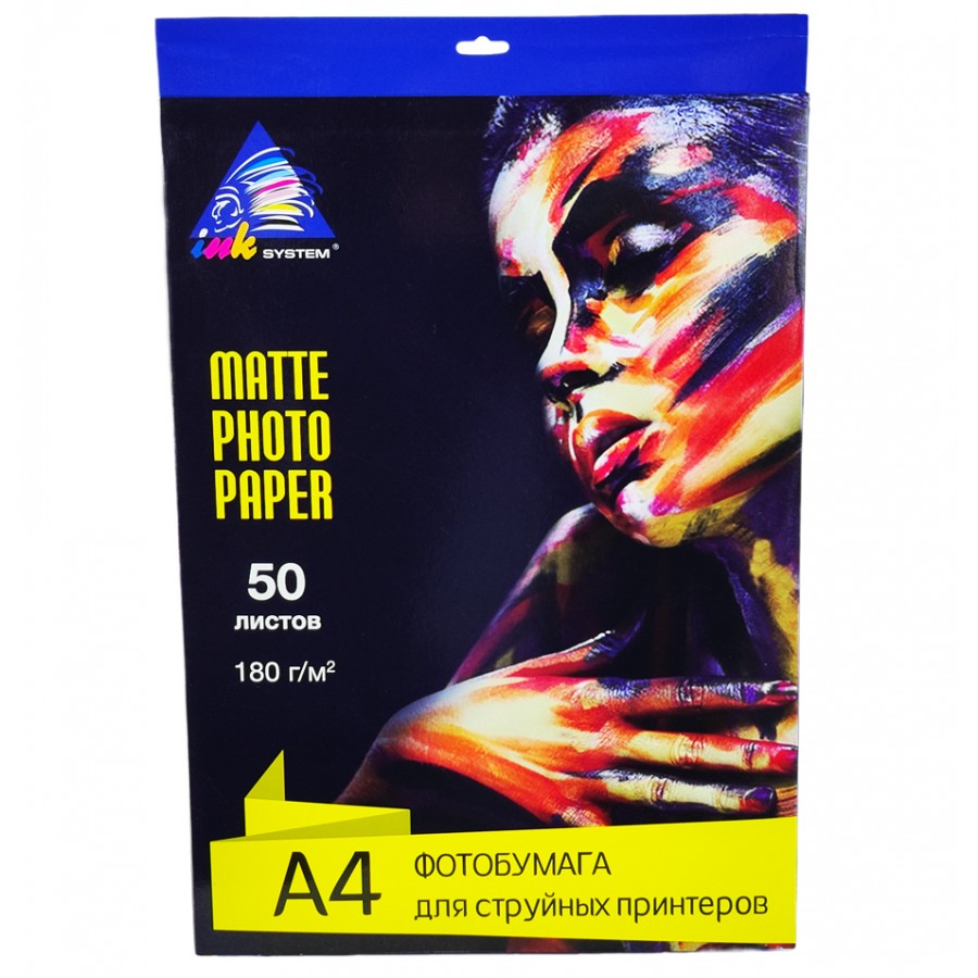 Фотобумага INKSYSTEM матовая 180 г/м кв, A4, 50 л. IM180.50.6109 с быстрой доставкой