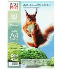 Фотопапір Lucky Print матовий 230 г/м кв, A4, 50 арк. LPMA4230.50