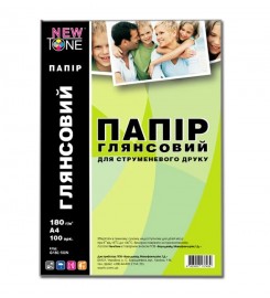 Фотобумага NewTone глянцевая 180 г/м кв, A4, 100 л. G180.100N
