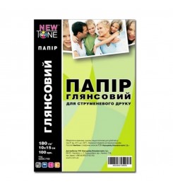 Фотобумага NewTone глянцевая 180 г/м2, 10см x 15см, 100л G180.F100N