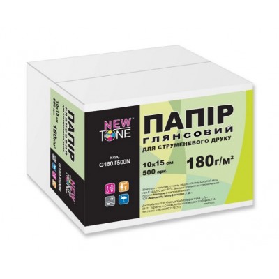 Фотобумага NewTone глянцевая 180г/м кв, 10см x 15см, 500л / G180.F500N Фотобумага NewTone глянцевая 180г/м кв, 10см x 15см, 500л / G180.F500N