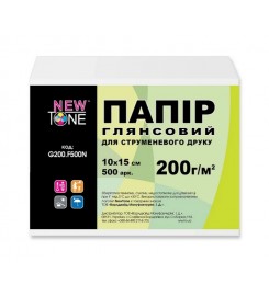 Фотобумага NewTone глянцевая 200 г/м кв, 10см x 15см, 500л / G200.F500N