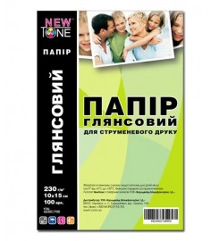 Фотобумага NewTone глянцевая 230 г/м2, 10см x 15см, 100 л. G230C.F100