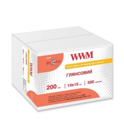 Фотопапір WWM глянсовий 200 г/м кв, 10см x 15см, 500 арк. / G200.F500