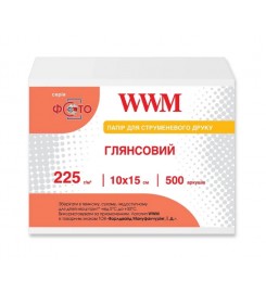Фотопапір WWM глянсовий 225 г/м кв, 10см x 15см, 500 арк. / G225.F500