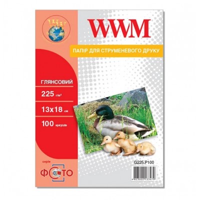 Фотобумага WWM глянцевая 225 г/м кв, 13см x 18см, 100л / G225.P100 Фотобумага WWM глянцевая 225 г/м кв, 13см x 18см, 100л / G225.P100