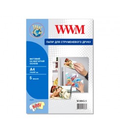 Фотопапір WWM матовий на магнітній основі A4, 5 арк. M.MAG.5 Фотопапір WWM матовий на магнітній основі A4, 5 арк. M.MAG.5