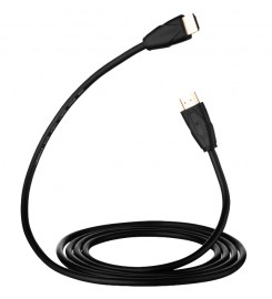 Кабель 2E HDMI M / M, 2м, 2.0, Slim High Speed Aluminum, чёрный / 2EW-1082-2M
