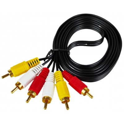 Аудио-видео кабель 3-RCA - 3-RCA, 1.5 метра / 3-RCA Аудио-видео кабель 3-RCA - 3-RCA, 1.5 метра / 3-RCA