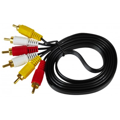 Аудио-видео кабель 3-RCA - 3-RCA, 1.5 метра / 3-RCA Аудио-видео кабель 3-RCA - 3-RCA, 1.5 метра / 3-RCA