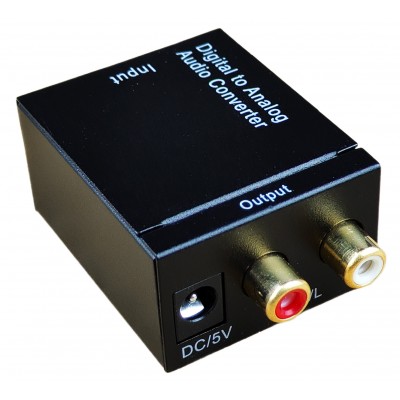 Конвертер звука оптический Digital to analog Audio цифровой в аналоговый преобразователь для телевизора Конвертер звука оптический Digital to analog Audio цифровой в аналоговый преобразователь для телевизора