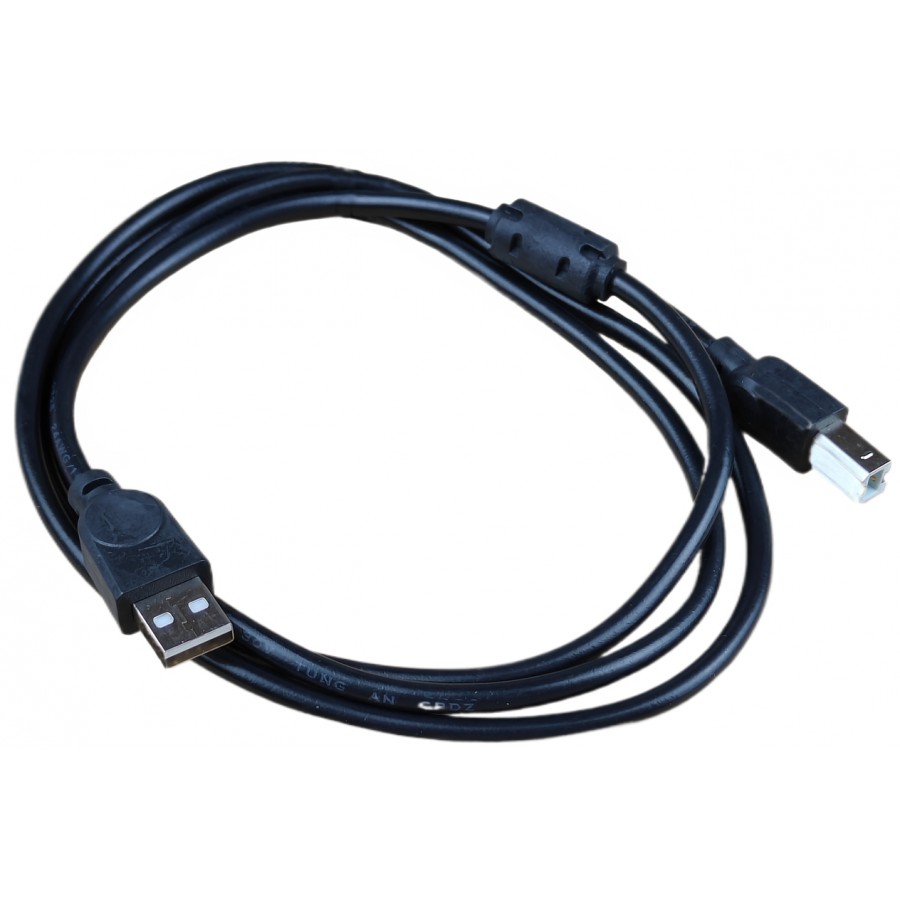 Кабель USB для принтера 2.0 AM / BM, black чёрный, 1.5m / PEAMBM1.5M с быстрой доставкой