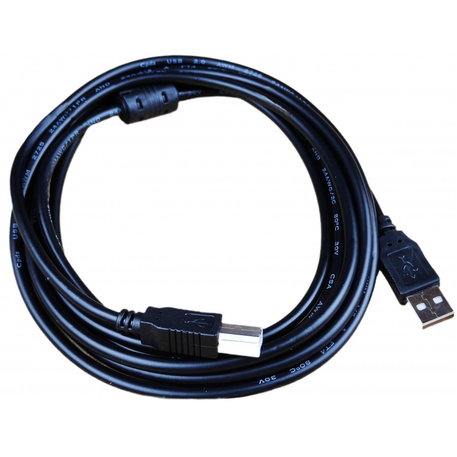 Кабель USB для принтера 2.0 AM / BM, black чёрный, 3m / PEAMBM3M с быстрой доставкой