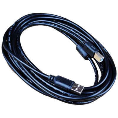 Кабель USB для принтера 2.0 AM / BM, black чёрный, 5m / PEAMBM5M Кабель USB для принтера 2.0 AM / BM, black чёрный, 5m / PEAMBM5M