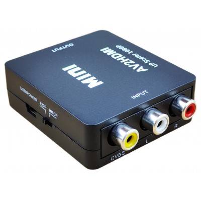Перехідник AV RCA - HDMI відео, аудіо, FullHD 1080p / AV2HDMI-B Перехідник AV RCA - HDMI відео, аудіо, FullHD 1080p / AV2HDMI-B