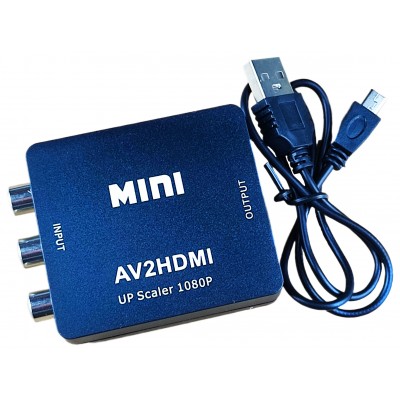 Перехідник AV RCA - HDMI відео, аудіо, FullHD 1080p / AV2HDMI-B Перехідник AV RCA - HDMI відео, аудіо, FullHD 1080p / AV2HDMI-B