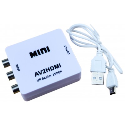 Перехідник AV RCA - HDMI відео, аудіо, FullHD 1080p / AV2HDMI-W Перехідник AV RCA - HDMI відео, аудіо, FullHD 1080p / AV2HDMI-W