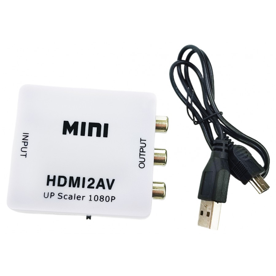 Перехідник hdmi на тюльпан AV MINI HDMI2AV конвертер відеосигналу hdmi в av RCA NS з швидкою доставкою