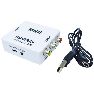 Перехідник hdmi на тюльпан AV MINI HDMI2AV конвертер відеосигналу hdmi в av RCA NS Перехідник hdmi на тюльпан AV MINI HDMI2AV конвертер відеосигналу hdmi в av RCA NS