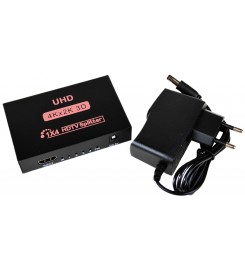 Активний HDMI 1x4 Splitter розгалужувач HDTV 4Kx2K, 3D Активний HDMI 1x4 Splitter розгалужувач HDTV 4Kx2K, 3D