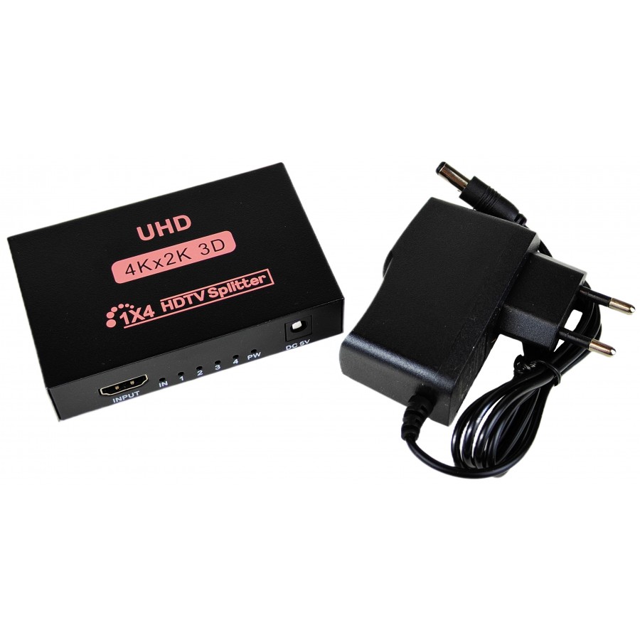 Активний HDMI 1x4 Splitter розгалужувач HDTV 4Kx2K, 3D з швидкою доставкою