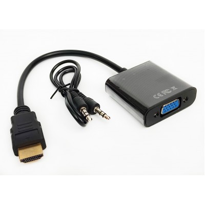 Перехідник HDMI VGA з звуком, конвертер hdmi vga, адаптер hdmi vga Перехідник HDMI VGA з звуком, конвертер hdmi vga, адаптер hdmi vga