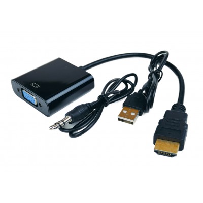 Перехідник HDMI VGA з звуком, конвертер hdmi vga, адаптер hdmi vga Перехідник HDMI VGA з звуком, конвертер hdmi vga, адаптер hdmi vga
