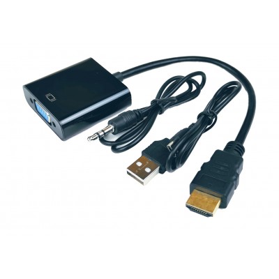 Перехідник HDMI VGA з звуком, конвертер hdmi vga, адаптер hdmi vga Перехідник HDMI VGA з звуком, конвертер hdmi vga, адаптер hdmi vga