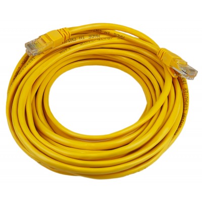 Патч-корд литой 10 метров RJ-45 желтый / PK-10MY Патч-корд литой 10 метров RJ-45 желтый / PK-10MY