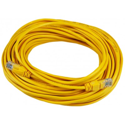 Патч-корд литой 15 метров RJ-45 желтый / PK-150MY Патч-корд литой 15 метров RJ-45 желтый / PK-150MY