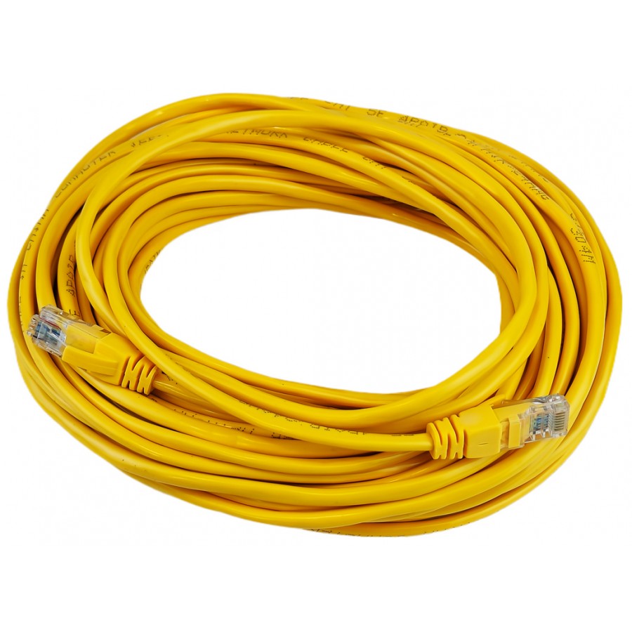 Патч-корд литой 15 метров RJ-45 желтый / PK-150MY с быстрой доставкой