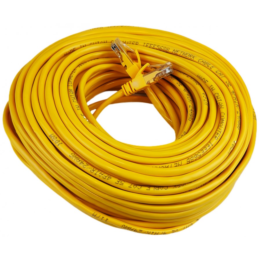 Патч-корд литой 30 метров RJ-45 желтый / PK-30MY с быстрой доставкой