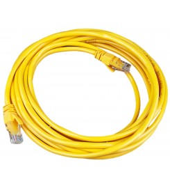 Патч-корд литий 5 метрів RJ-45 жовтий / PK-5MY