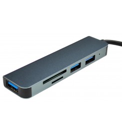 USB-концентратор 5 в 1, 3 USB-порти + SD/TF кардрідер