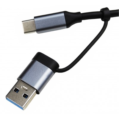 USB-концентратор 5 в 1, 3 USB-порта + SD/TF кардридер USB-концентратор 5 в 1, 3 USB-порта + SD/TF кардридер