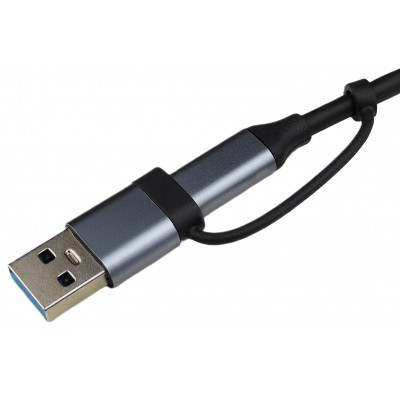 Концентратор USB3.0 & USB-C / USB3.0 & USB2.0 Hub 7 в 1 Алюминиевый USB-адаптер Концентратор USB3.0 & USB-C / USB3.0 & USB2.0 Hub 7 в 1 Алюминиевый USB-адаптер