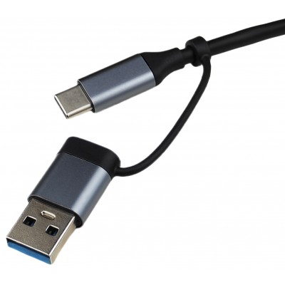 Концентратор USB3.0 & USB-C / USB3.0 & USB2.0 Hub 7 в 1 Алюминиевый USB-адаптер Концентратор USB3.0 & USB-C / USB3.0 & USB2.0 Hub 7 в 1 Алюминиевый USB-адаптер