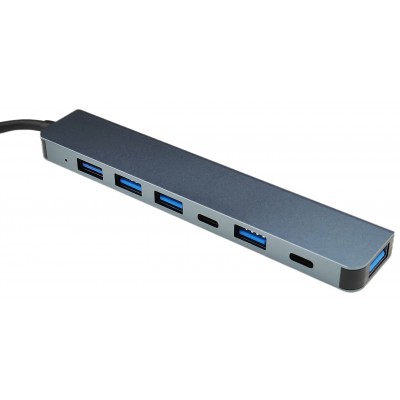 Концентратор USB3.0 & USB-C / USB3.0 & USB2.0 Hub 7 в 1 Алюминиевый USB-адаптер Концентратор USB3.0 & USB-C / USB3.0 & USB2.0 Hub 7 в 1 Алюминиевый USB-адаптер
