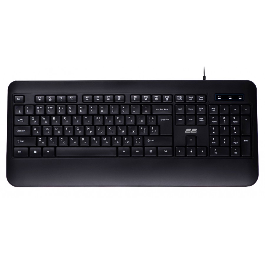 Клавиатура мембранная 2E KS109 104key, USB-A, EN / UK / RU, BLACK чёрный / 2E-KS109UB с быстрой доставкой