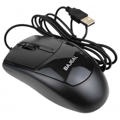 Проводная 3D оптическая мышь BAJEAL D2 Black для ноутбуков, настольных компьютеров Проводная 3D оптическая мышь BAJEAL D2 Black для ноутбуков, настольных компьютеров