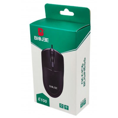 Эргономичная компьютерная проводная мышь BIOJEE E100 Black 3D DPI для ноутбуков, настольных компьютеров Эргономичная компьютерная проводная мышь BIOJEE E100 Black 3D DPI для ноутбуков, настольных компьютеров