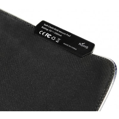Коврик для компьютерной мышки c RGB подсветкой RGB-01 350*250 мм Black / RGB-013525B Коврик для компьютерной мышки c RGB подсветкой RGB-01 350*250 мм Black / RGB-013525B